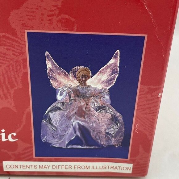 Optic Glow By Puleo 12” Fiber Optic Angel Color Changing Lights Tree Topper NOS - Picture 5 of 8